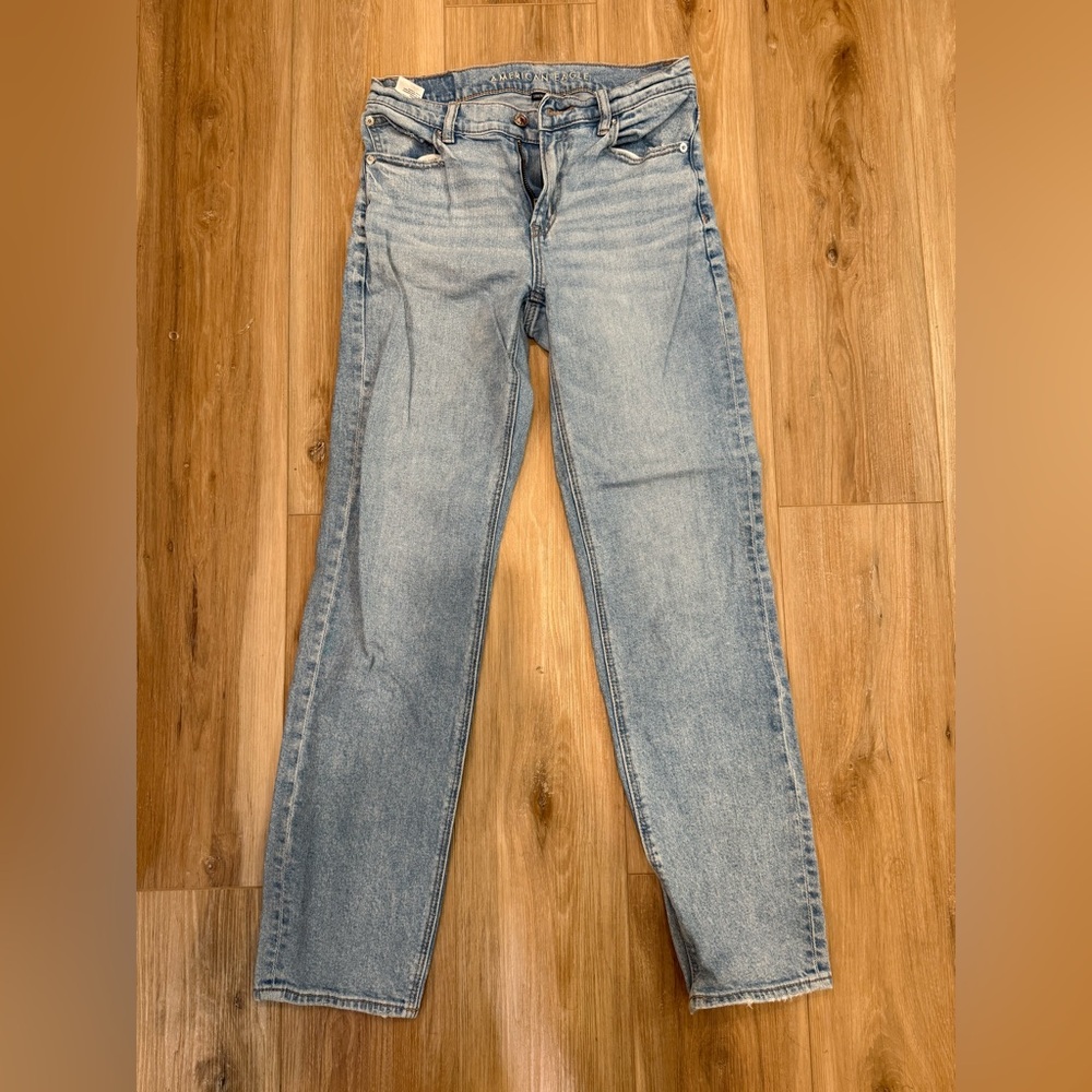 American Eagle Outfitters Light Blue Straight Leg Jeans